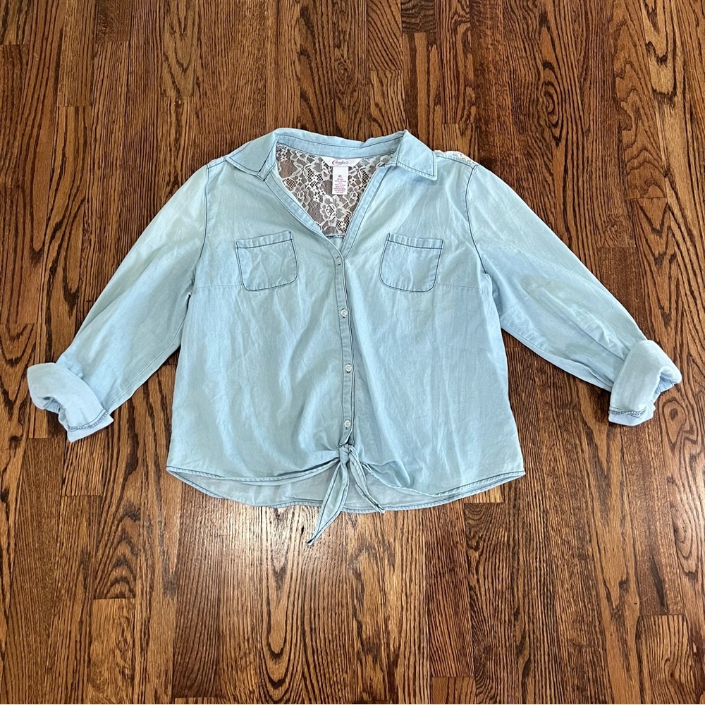 Candie’s Tie-Front Top